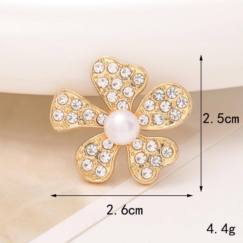 Pearl Flower Five-Petal DIY Phone Case Teardrop Clog Embellishments