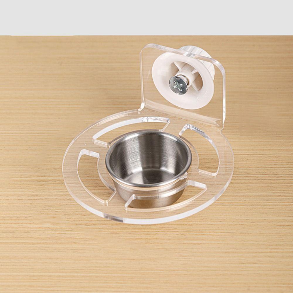 Spillproof Hanging Feeding Station Acrylic Parrot Feeding Box Cage Bird Feeder  Bird Feeding Tool