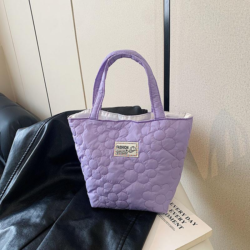 Stylish Casual Oxford Tote Bag For Women In Black White Purple Pink Colors