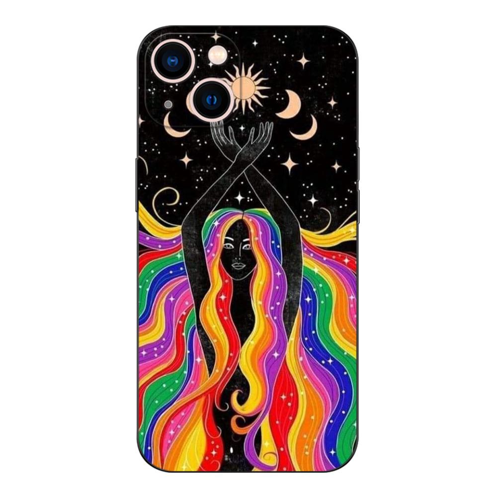 Black Tpu Case For Xiaomi mi 11i 5G Redmi Note 11 11S Pro PLUS 4G 5G Cover The Whimsy of the Moon