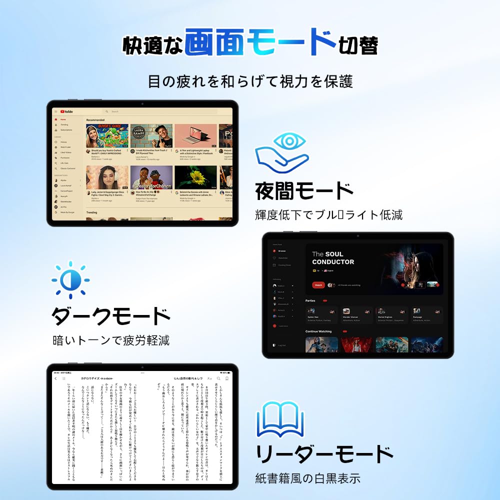 TABWEE T80 Android TF Card Thin and GMS Incell IPS 5G Bluetooth Wireless Split Japanese Instruction Manual Tablet, 10-inch, Wi-Fi Model, 12GB+64GB+2TB