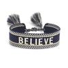 Handmade European Style Embroidered Love Bracelet with Tassels for Girls