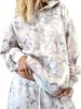 Women's Winter Hooded Long Sleeve Two-Piece Set – European and American Fashion Trend Printed Casual Outfit