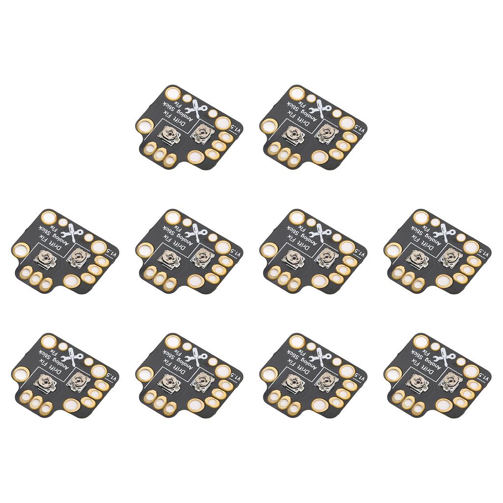 10pcs Gamepad Joystick Drift Repair Board Universal 3D Analog Joystick Drift Fix Mod for Game Controllers Black