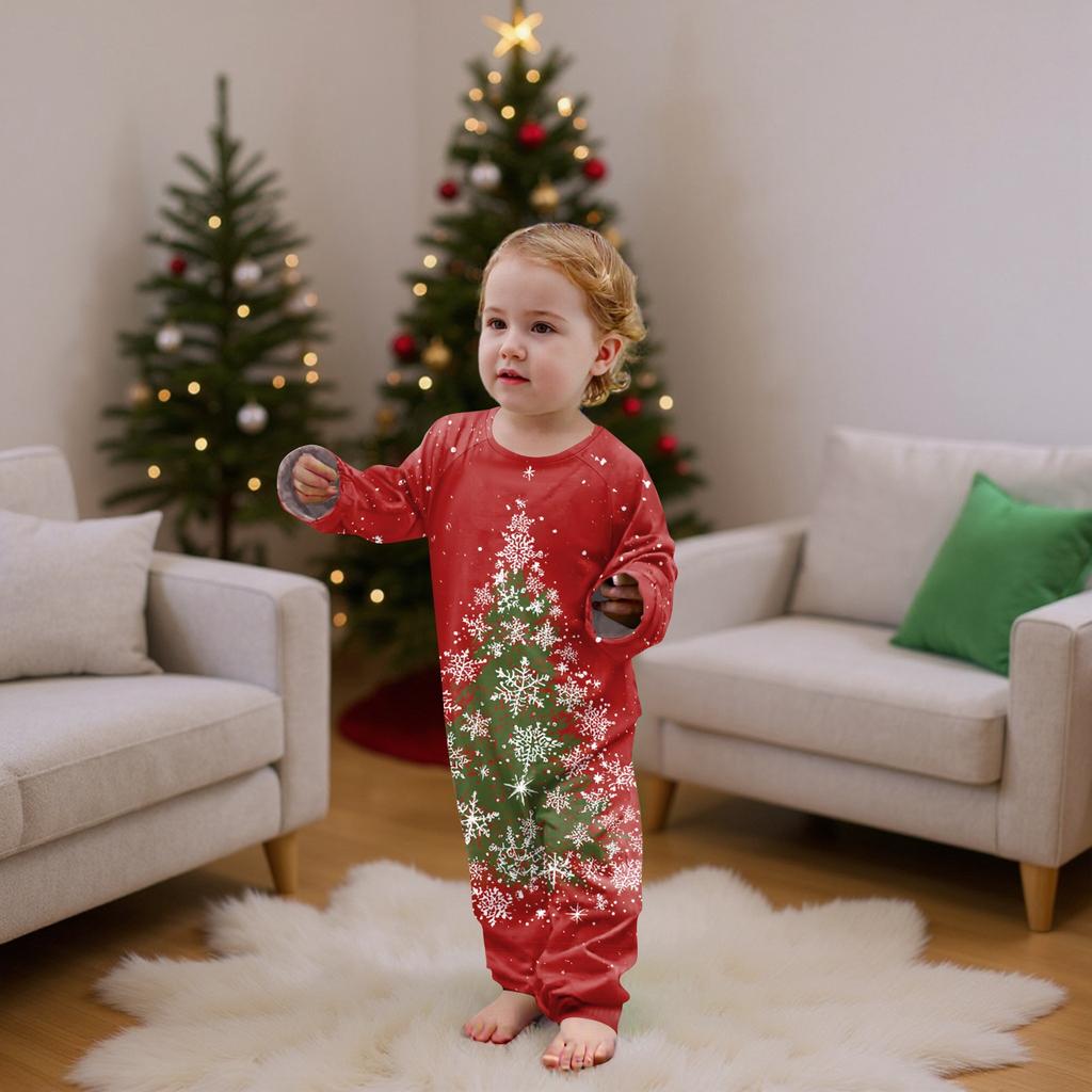 Passende Familiensets mit Weihnachtsmotiven, Langarmshirts und Hosen