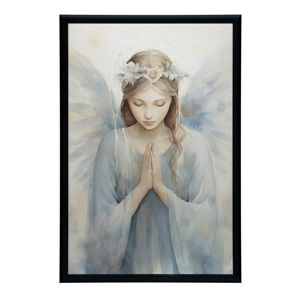 Plakat Portret Anioła W Delikatnej Sukni Plakat Portret Anioła W Delikatnej Sukni, 40X50 Cm, Rama Aluminiowa Złota, Papier Matowy 230 Gsm