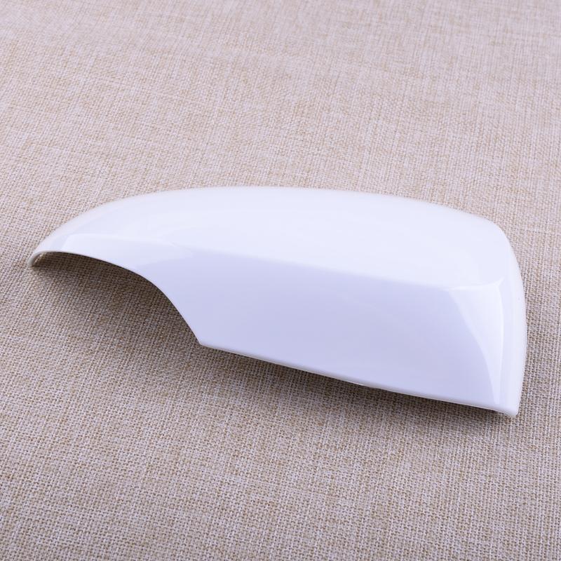 White ABS Plastic Exterior Right Side Door Wing Rear View Mirror Cover Trim Cap Decor Fit for Toyota Prius C 2012 2013 2014-2018