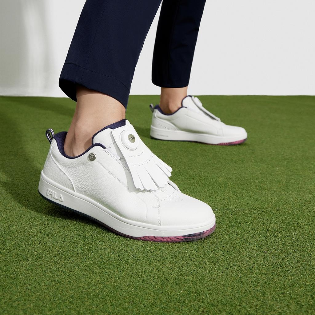 FILA GF 1911 Trainer Comfortable Versatile Shock Absorbing Non-Slip Low-Top Golf Shoes Women sneaker Bright-White A12W421702FBW