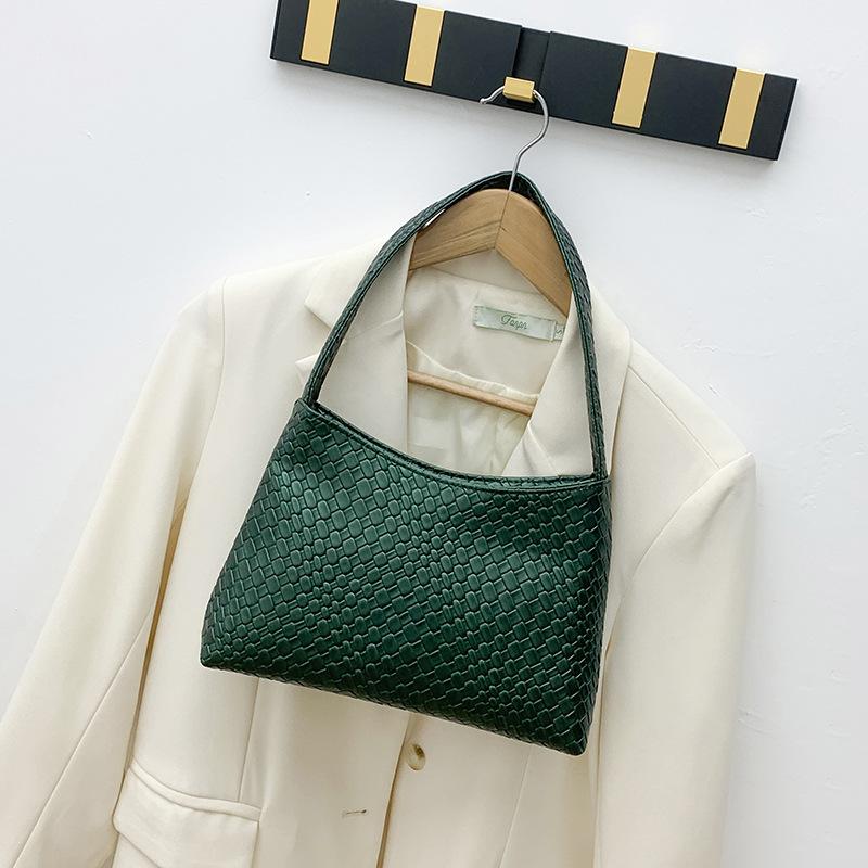 

Модная женская сумка с плетеным узором, повседневная сумка подмышку, портативная женская сумка, сумка через плечо, простая маленькая сумка, сумка для мобильного телефона зелёный