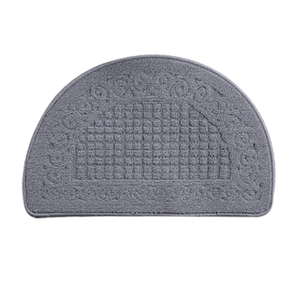 Half Circle Doormat Semicircle Floor Mat Dust Trap Polyester Fiber Strong Absorption Anti Slip for