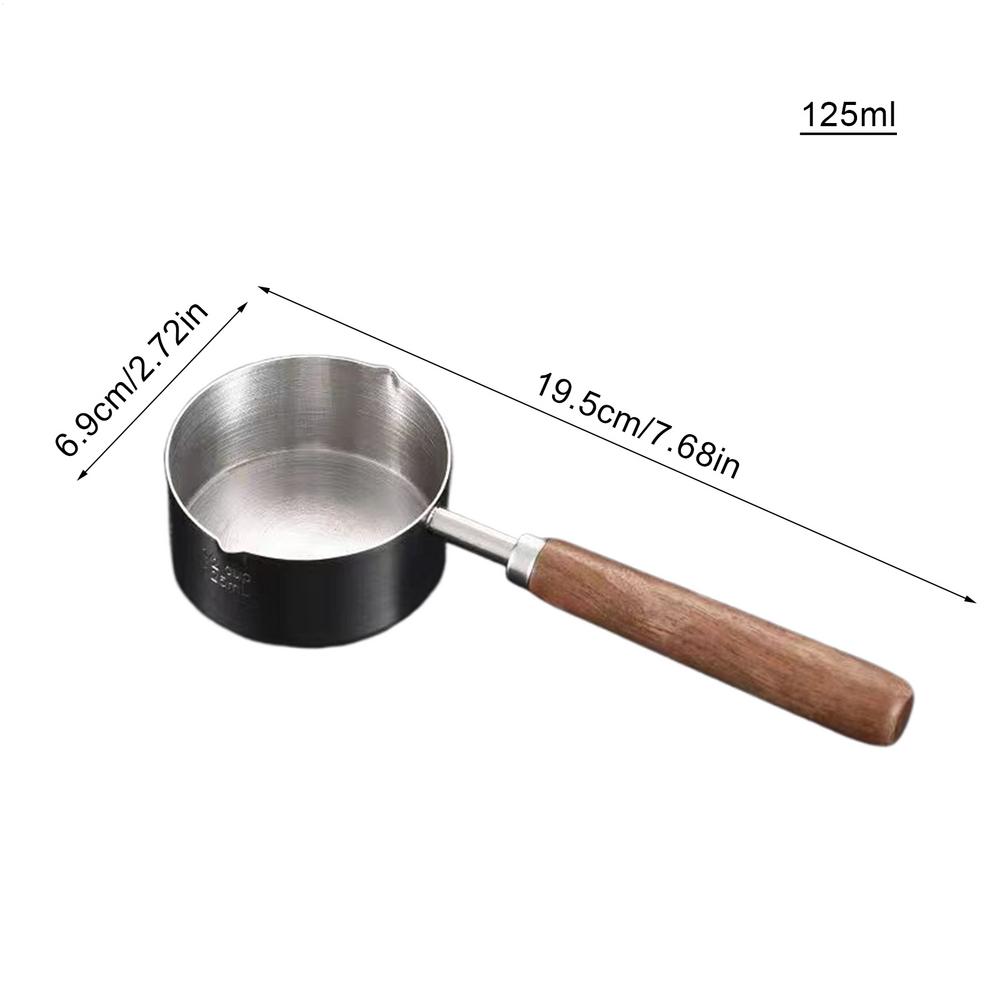 125ml/250ml Induction Sauce Pan Stainless Steel Hot Oil Pot Milk Pan Small Saucepan with Ergonomic Handle