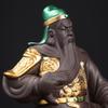 Ceramics God of WealthGuan Gong sculptures and figurines Chinese historical figures Home Room Office Wealth Luck Feng Shui Decor