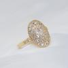 Elegant Oval Zirconia Open Ring Surround Design Adjustable Bridal Ring Wedding Party Gift