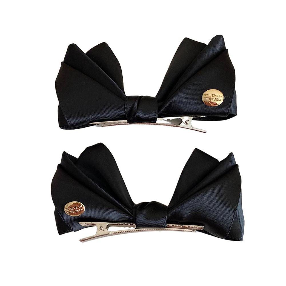 

For Women Bangs Clip Gifts Bowknot Hair Clip Female Barrettes Korean Style Hairpin Hair Accessories чёрный