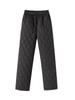High-Waist Wide-Leg Cotton Trousers for Women - Thick, Warm, Large Size, Casual Straight Fit for Middle-Aged and Seniors.