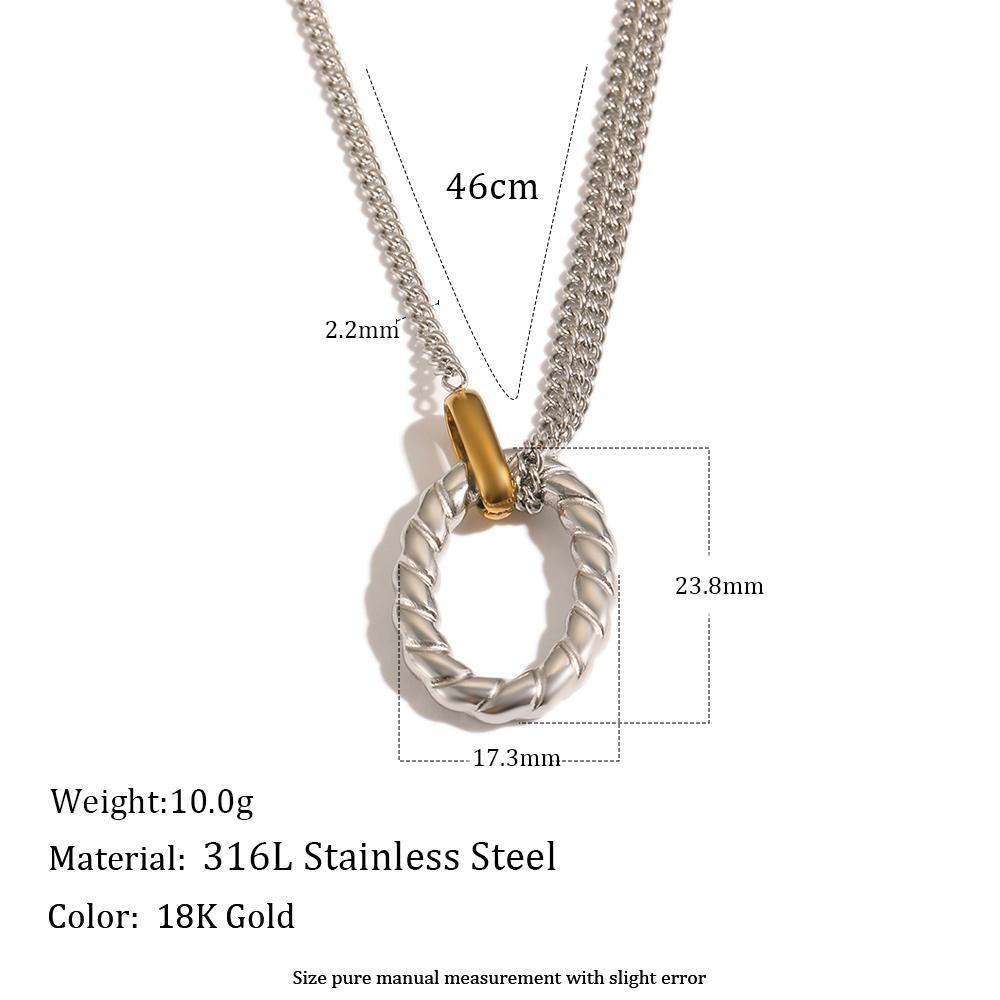 MamacitaSlay 316L Stainless Steel Mixed Color Jewelry Set 18K Gold Plated Waterproof Necklace Bracelet Earrings For Women Gift