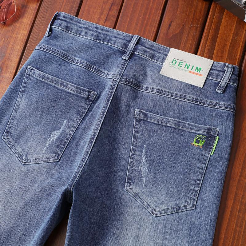 Korejské pánské štíhlé rovné elastické džíny - jarní/podzimní móda