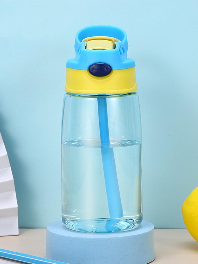 480ml Kids Water Cup With Straw Cartoon Leakproof Plastic Water Bottles Outdoor Portable Drink Student School Child Cute Cup