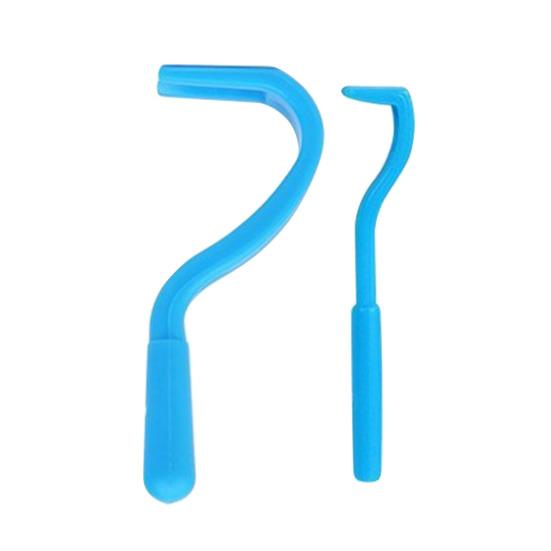 2 Pcs/Set Tick Remover Tool Pain Free Tick Removal Tweezers Portable Plastic Tick Puller Grabber for Dogs Cats Humans