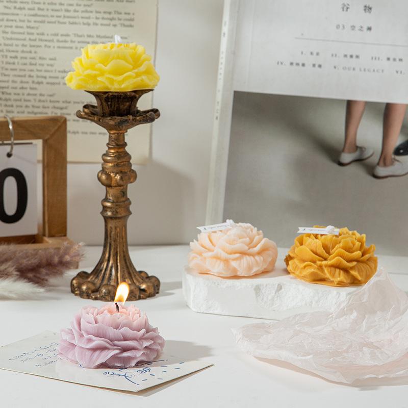 Peony Scented Candle Mother's Day Fragrance Souvenir Simulation Flower Shape Candle Ornaments