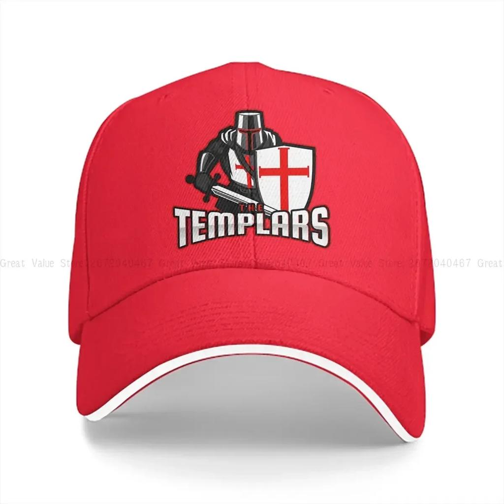 Knights Templar Multicolor Hat Peaked Unisex's Cap The Templars Personalized Visor Protection Hats