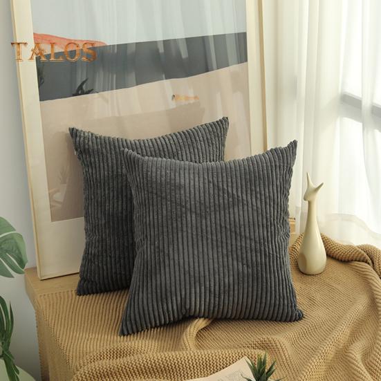 Plüsch-Kissenbezug, gestreifte Textur, einfarbig, Couch-Dekoration, Überwurf-Kissenbezug, Wohnzimmer, Schlafzimmer, Autositz-Kissenbezug