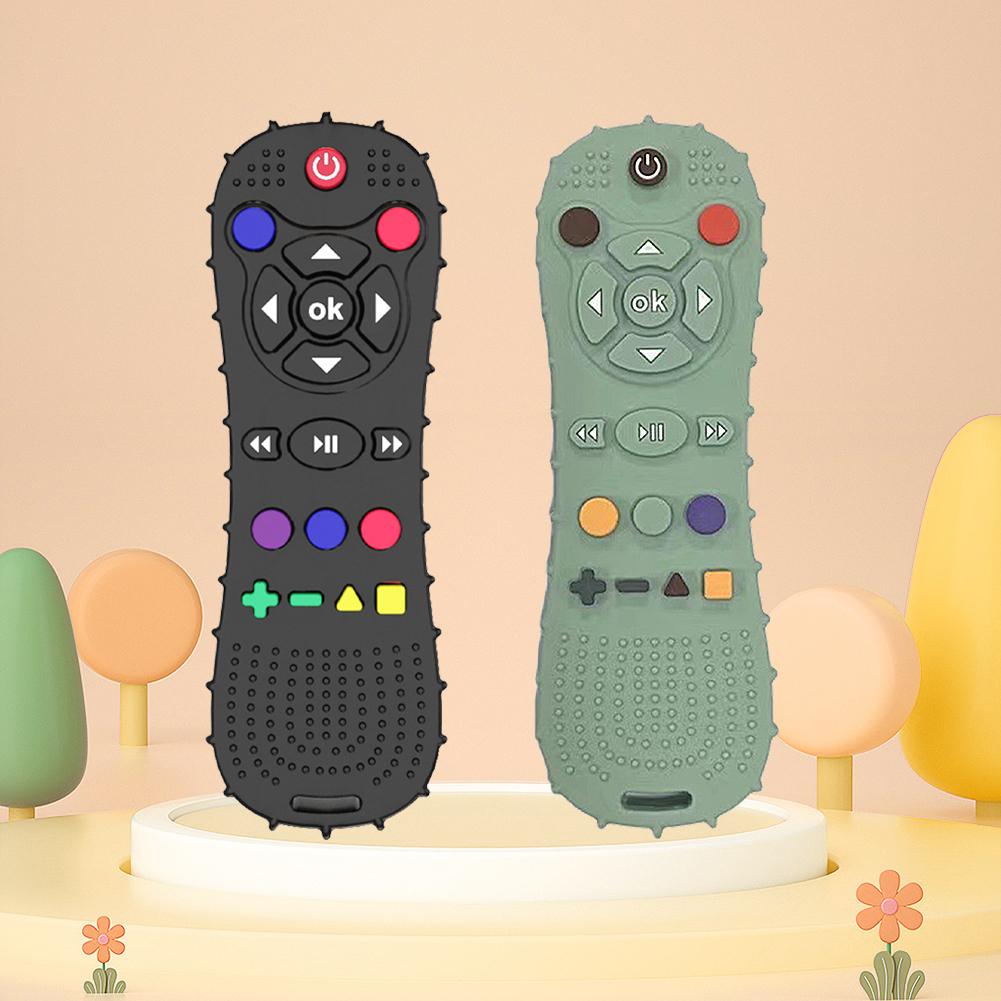 Teething Toys Remote Control Shape Silicone Molar Stick Teether Chew Toys For 3+ Months Infant Toddlers