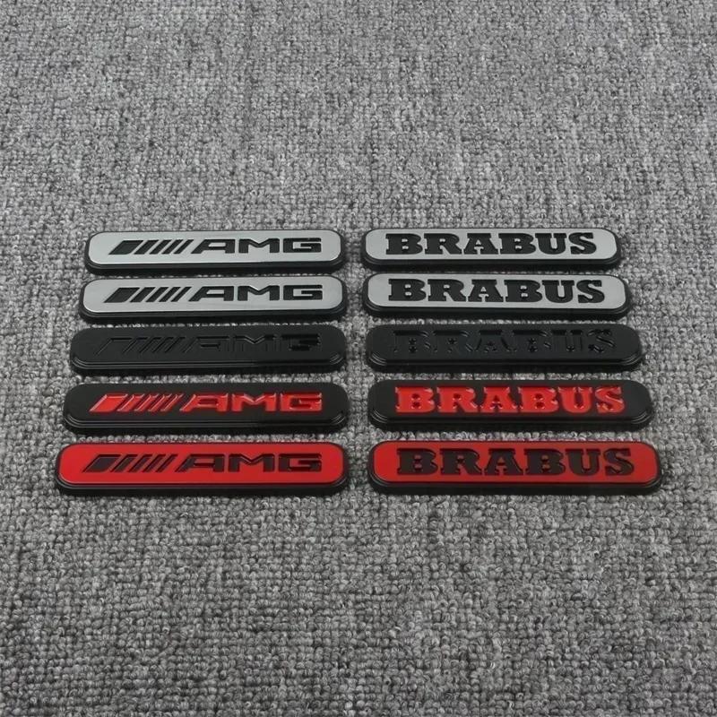 1 Pçs ABS Car Side Trunk Para AMG Brabus Emblem Sticker Accessories For Benz C63 A45 GLS Fortwo Forfour 451 453