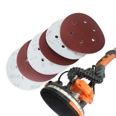 9 Inch 6 Holes 225MM Sanding Discs 40-2000 Grit Flocking Sandpaper Orbital Sander Hook And Loop Aluminum Oxide Sand Paper