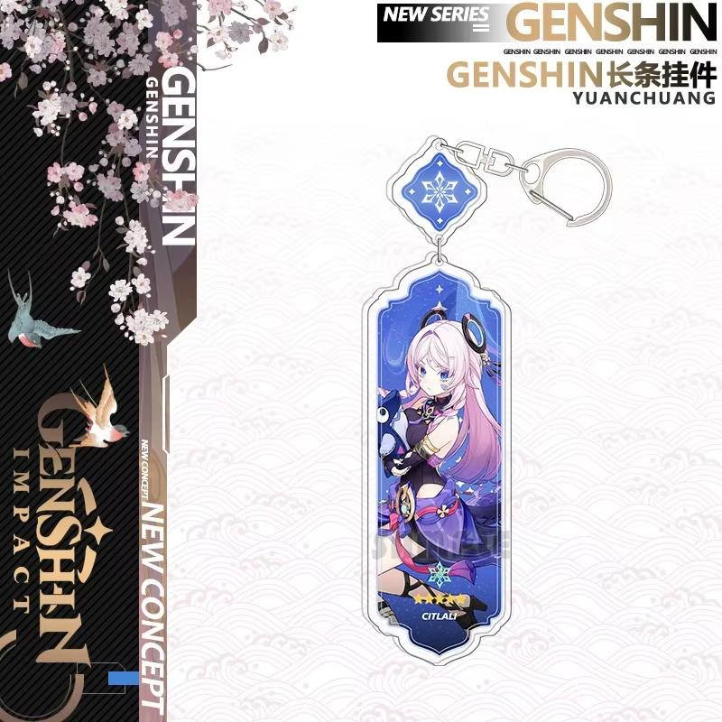 Portachiavi Anime Linnea Flins Durin Mualani Furina Arlecchino Accessori Portachiavi Genshin Impact Ciondolo Carino per Borsa Portachiavi Regalo