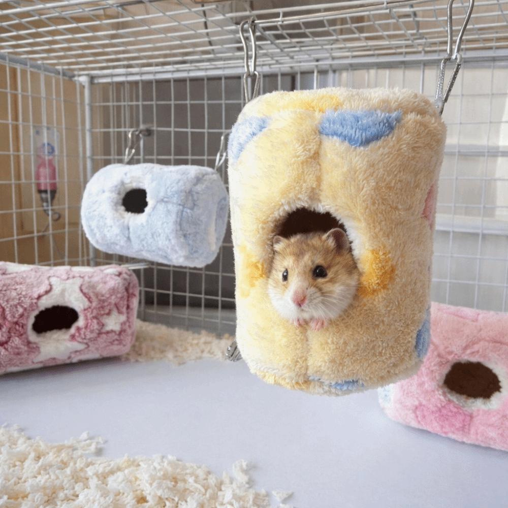 Warm Hamster Hammock Thicken Hanging Bird Nest Plush Squirrel Beds Cage Accessories