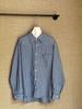 Han Ke IU Blue Plaid Drop Shoulder Loose Long Sleeve Shirt for Women - Spring Collection