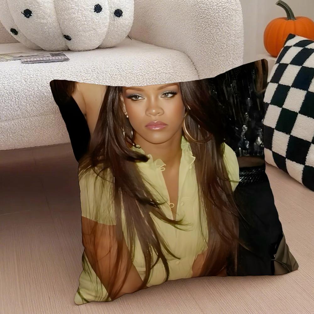 

RRihanna Cushion Cover Linen Pillow Case Soft Breathable Protective Couch Room Decoration 30x30cm