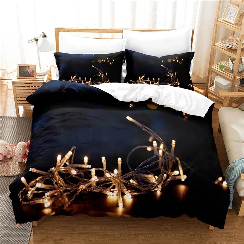 Colourful Black Bedding Set Luxury 3D Print Fireworks 100% High Quality Bedroom Set Duvet Cover +Pillowcases Happy Color Focus