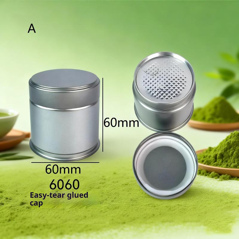 Tragbarer versiegelter Teekrug 1 Stück Dickblech Mini Matcha Pulverbehälter Staubdichter Gewürzaufbewahrungstopf für Zuhause Outdoor
