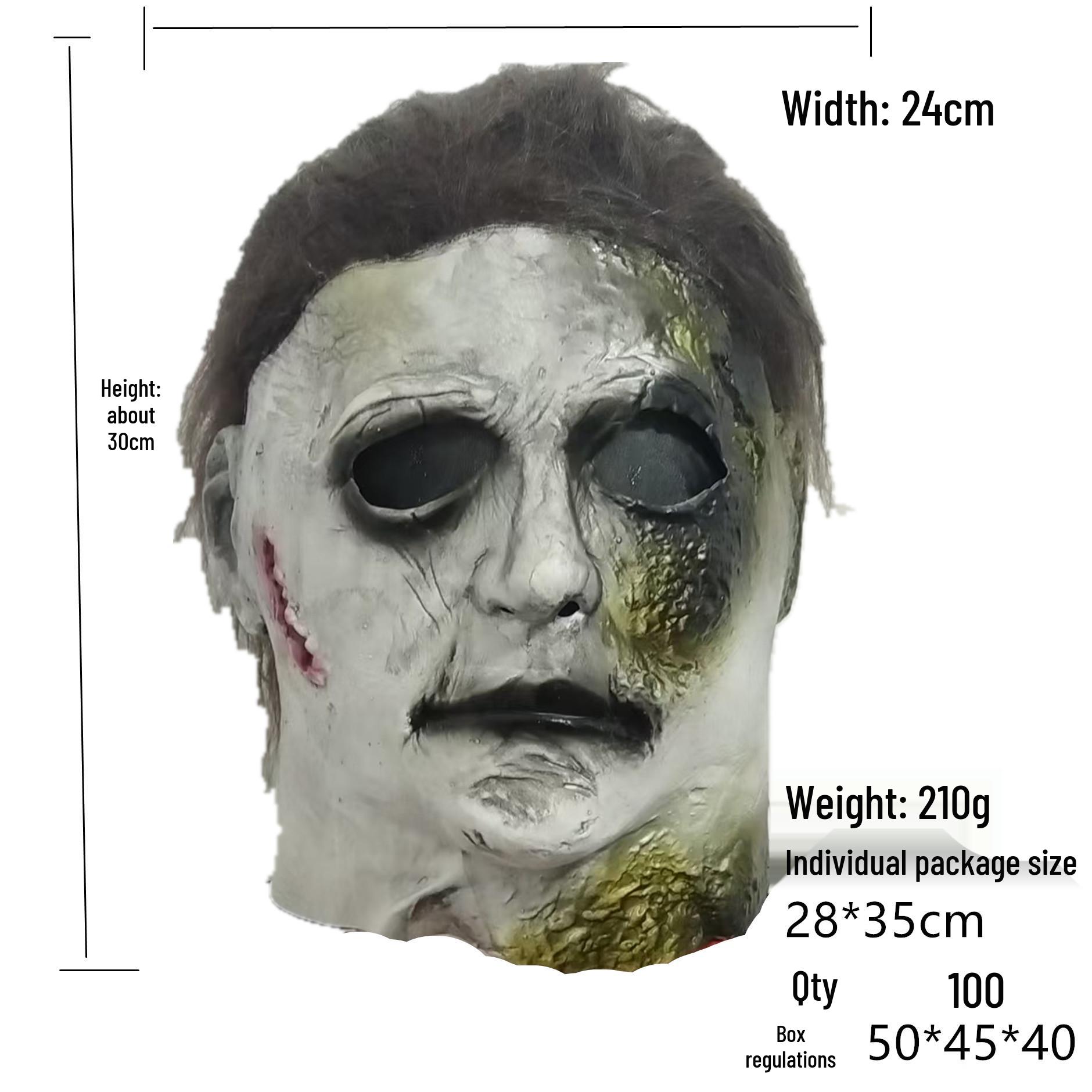 

Halloween Latex Ghost Face Mask Headgear for Role-Playing
