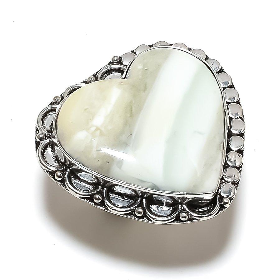Imperial Jasper Gemstone 925 Sterling Silver gift Jewelry Ring Size 7 I1a68