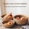 Handgeflochtener Mehrzweck-Aufbewahrungskorb aus Weide und Bambus: Ideal für Obst, Brot, Brötchen, Snacks & Picknicks.