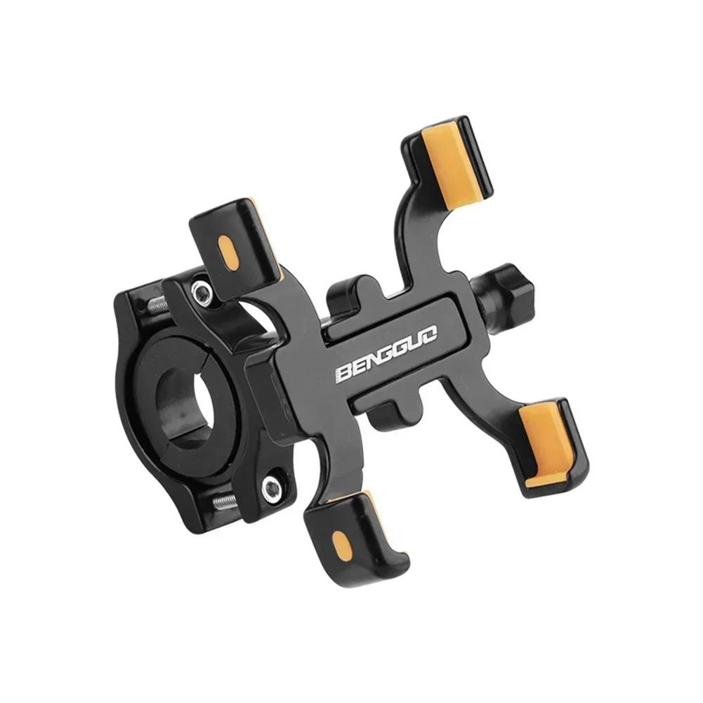 Bike Phone Holder Aluminum Bicycle Mobile Phone Stand 360 Degrees Rotating Adjustable Handlebar Bracket For Universal Bicycle