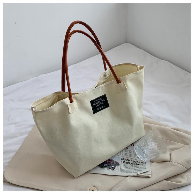 Stylish Large Capacity Canvas Tote Bag For Women Summer 2023 Casual School Use
