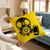 Warning Icon Danger Pillow Case Ultra Soft Skin Friendly Fabric Cloud Like Comfort  Concealed Zipper
