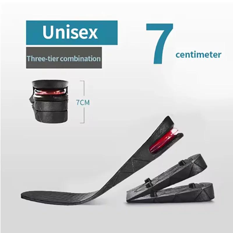 Höhenvergrößerungs-Einlegesohle, unsichtbare Erhöhungsschablone, Luftpolster-Schuheinlagen, Einlegesohlen mit variabler Höhe, verstellbares Fußpolster