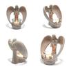 Sandstone Angel Statue Candle Holder Home Decoration Prayer Angel Sculpture Wedding Party Ornament Candlestick Mother's Day Gift