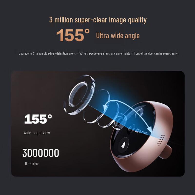 Ezviz DP2S Smart Video Door Peephole with 256GB Card (CN version)