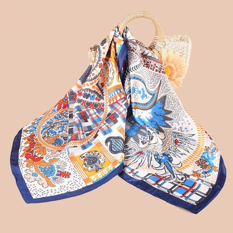 Women Silk Scarf High Quality Hair Scarf Silk Satin Neckerchief Female Hair Ties Headband Hair Ornament Female Bandana Scarves