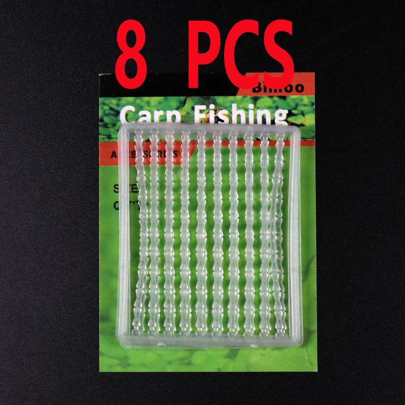 Bimoo Carp Fishing Hair Stops for Boilie Bait Dumbell Shape Fishing Bobbe Clear Color