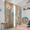 2Pcs,2D Plane Printing Curtains Roller Blinds Rustic Blooms(1) Polyester Fabric (Without Rod) Versatile All Use For Bedroom,