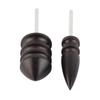 2 Pcs  Set Leathercraft Carving Tool Handmade DIY Leather Edge Slicker Round Wood Burnisher