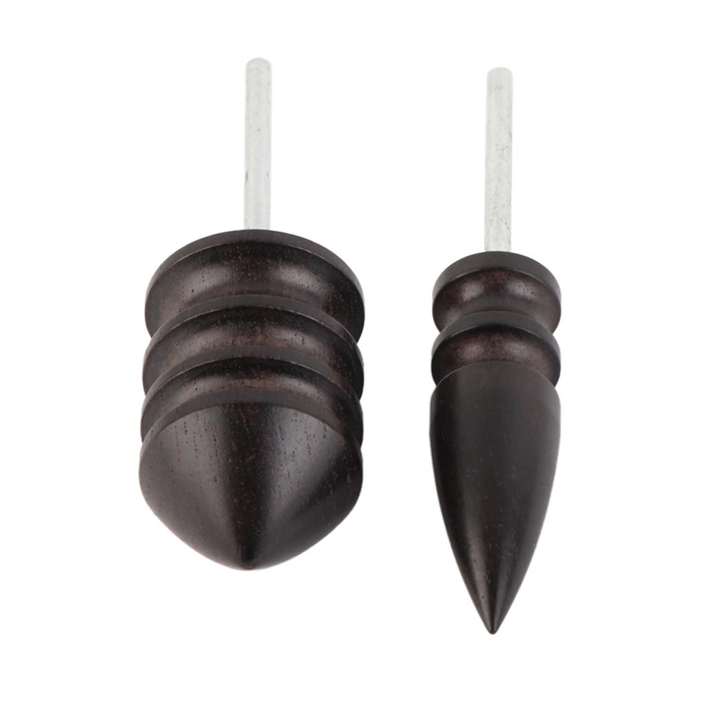2 Pcs  set Leathercraft Carving Tool Handmade DIY Leather Edge Slicker Round Wood Burnisher