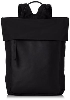 Genanvendt Nylon x Ko Læder Wrap Sort [Isaac] Rygsæk, Rygsæk, Dame, 2001004, (10)